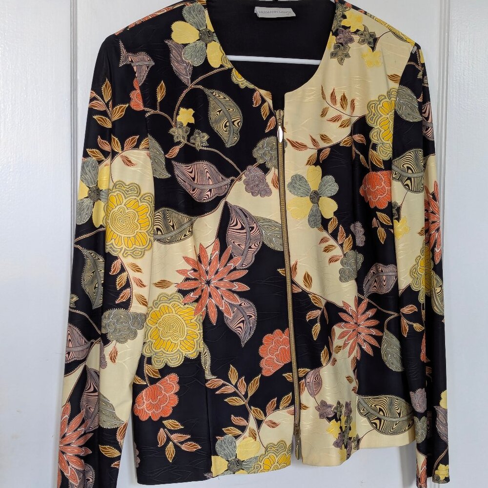 Hermann Lange Floral Print Women's size 42 (L) Jacket